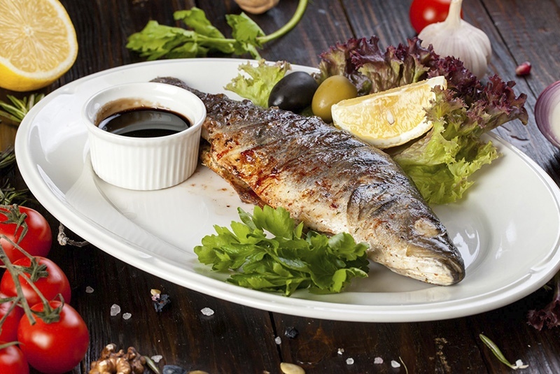 Сибас на мангале 250г Сибас на мангале 250г